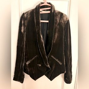 Cynthia Vincent velvet jacket size 0